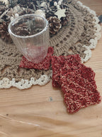 Set de 4 dessous de verre crochetés  — lot de 4 — fait main, cadeau maison cosy