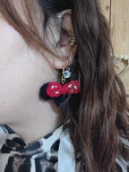 Boucles d’oreilles Minnie au crochet – Fait main – Légères