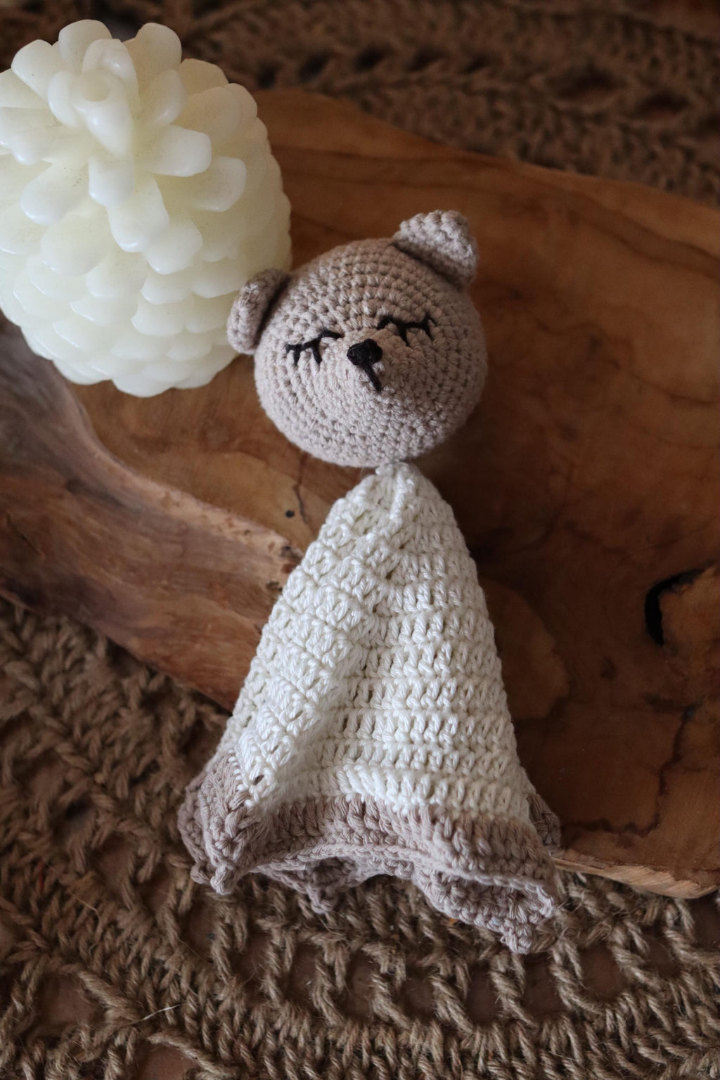 Doudou plat hexagonal