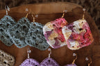 Boucles d'oreilles carrées
