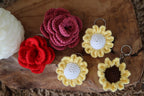 Porte-clé Fleur fait main - Différents modèles