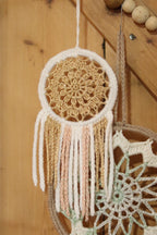 Attrape-rêves bohème en crochet – pièce unique