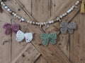 Porte-clés nœud au crochet – Fait main – Plusieurs coloris