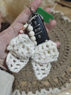 Porte-clés nœud au crochet – Fait main – Plusieurs coloris
