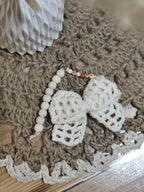 Porte-clés nœud au crochet – Fait main – Plusieurs coloris