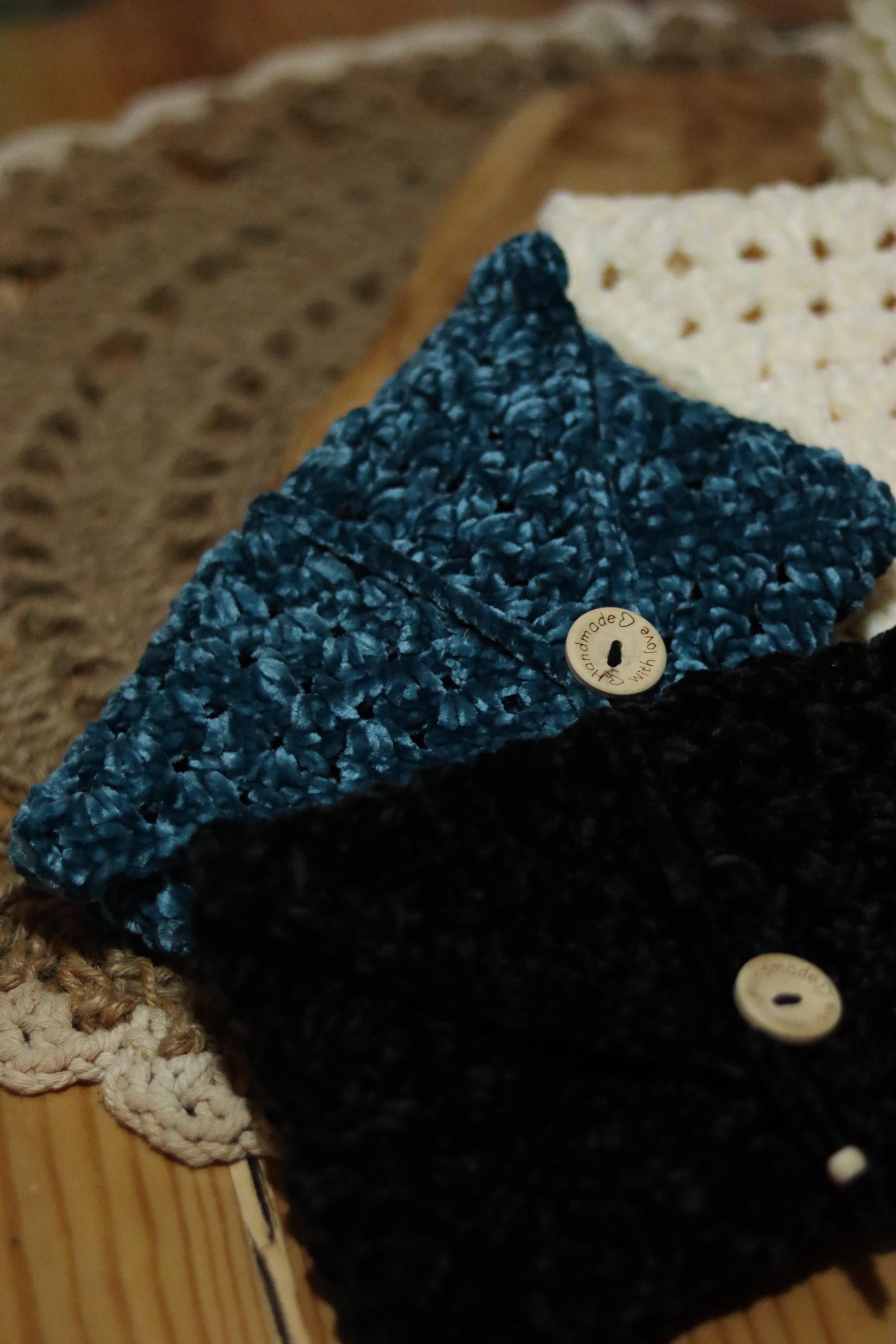 Petite pochette – Fait main avec amour - Effet velour