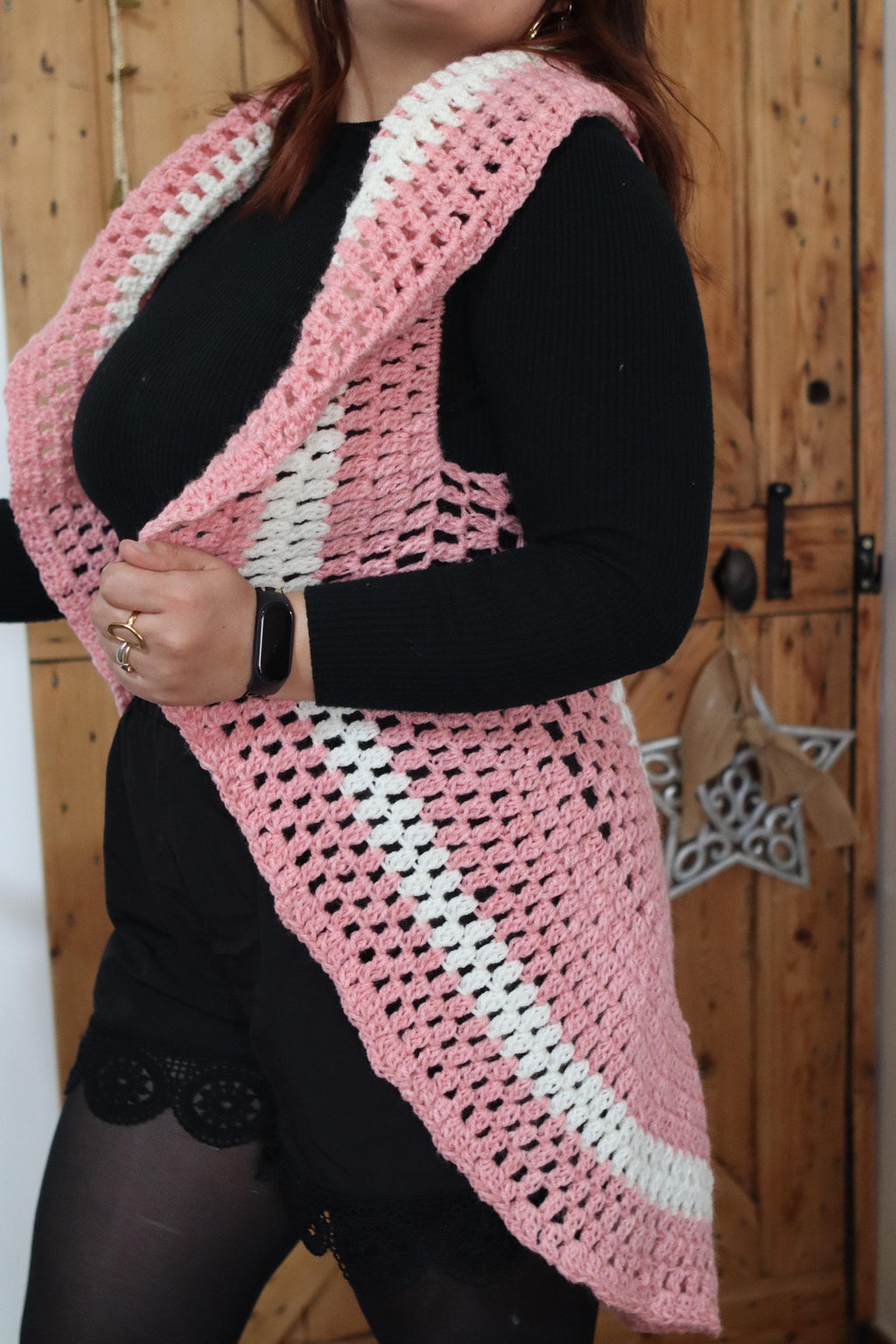 Gilet Mandala Rond au Crochet – Kimono Bohème Femme – Fait Main – Personnalisable– Ø 1 m