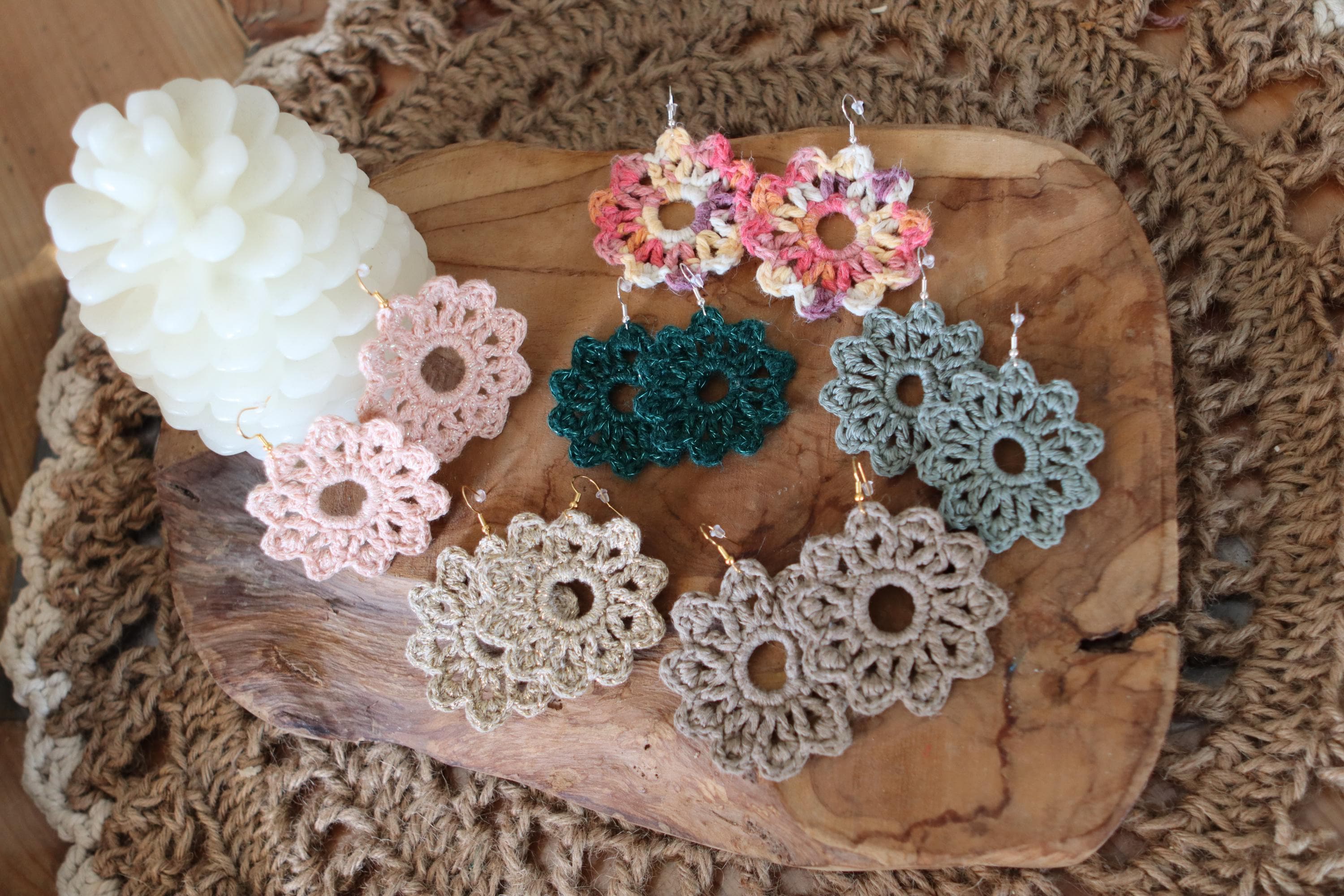 Boucles d'oreilles soleil