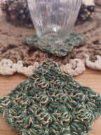 Set de 4 dessous de verre crochetés  — lot de 4 — fait main, cadeau maison cosy