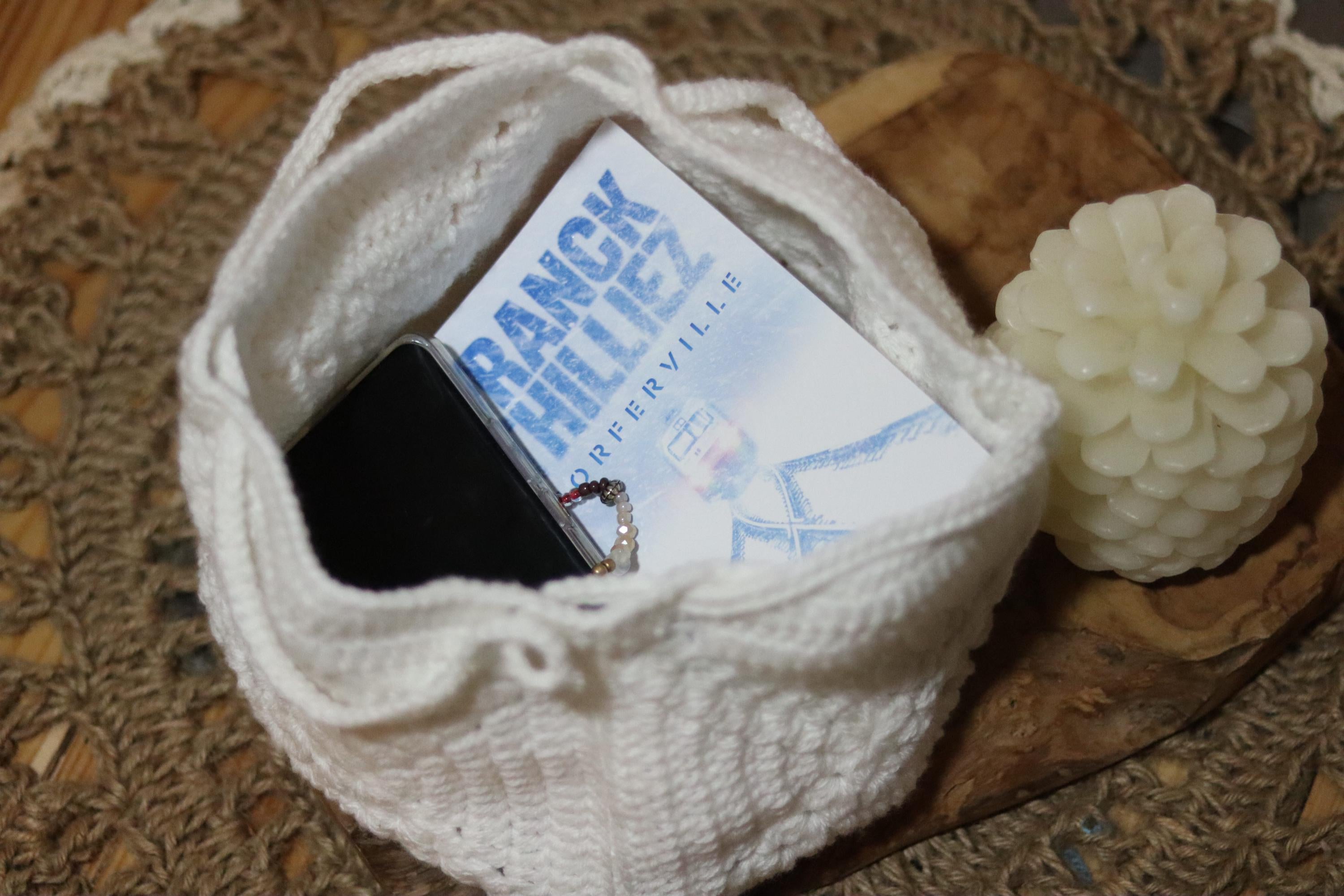 Différents modèles Sac au crochet "Le P'tit Carré" - Fait main