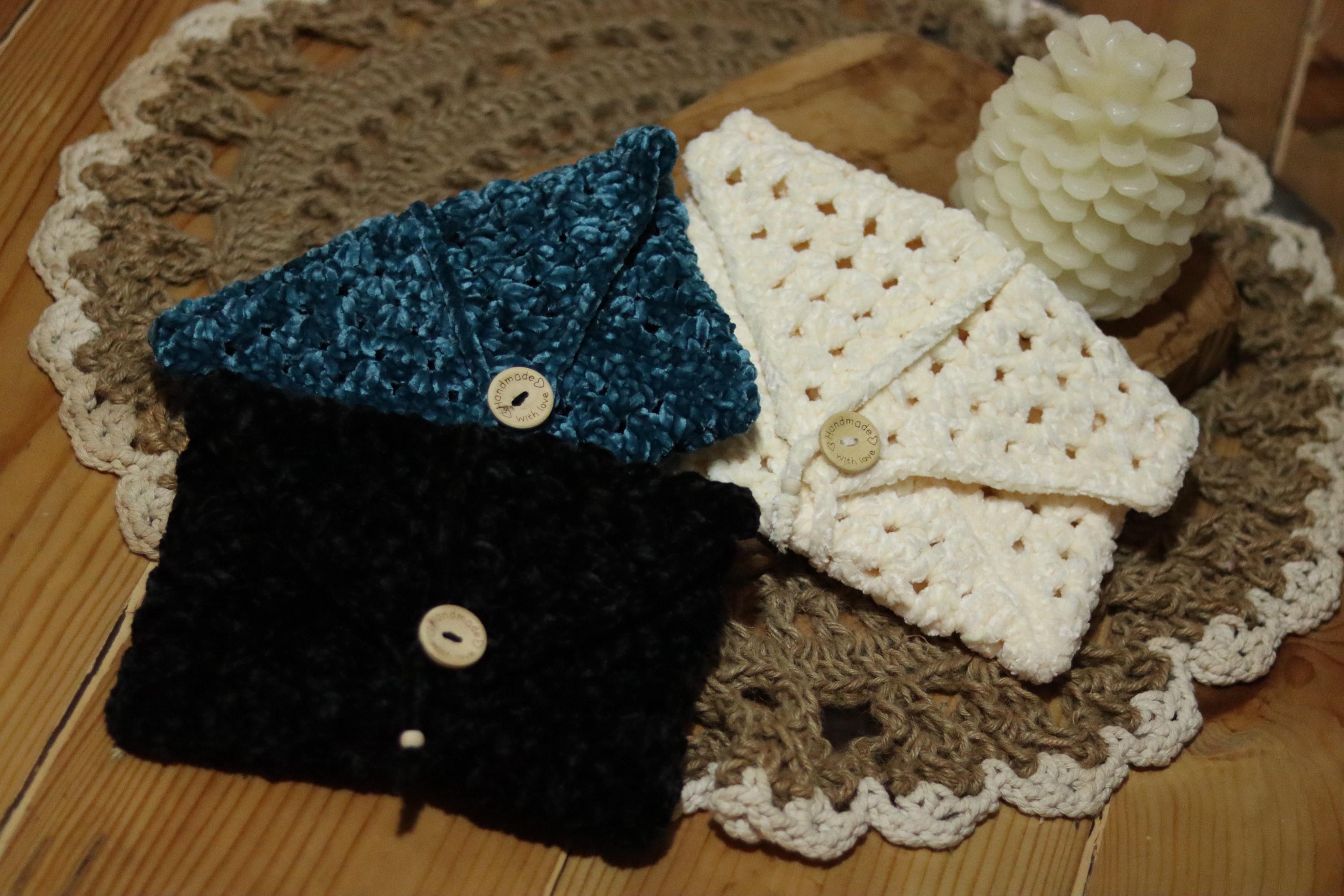 Petite pochette – Fait main avec amour - Effet velour
