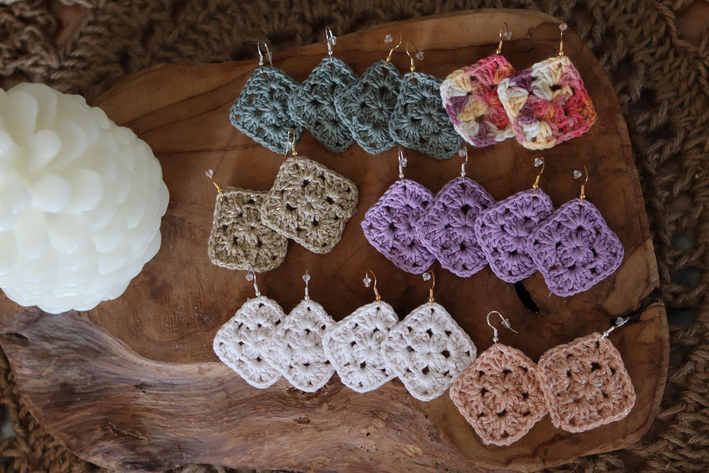 Boucles d'oreilles carrées