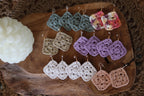 Boucles d'oreilles carrées