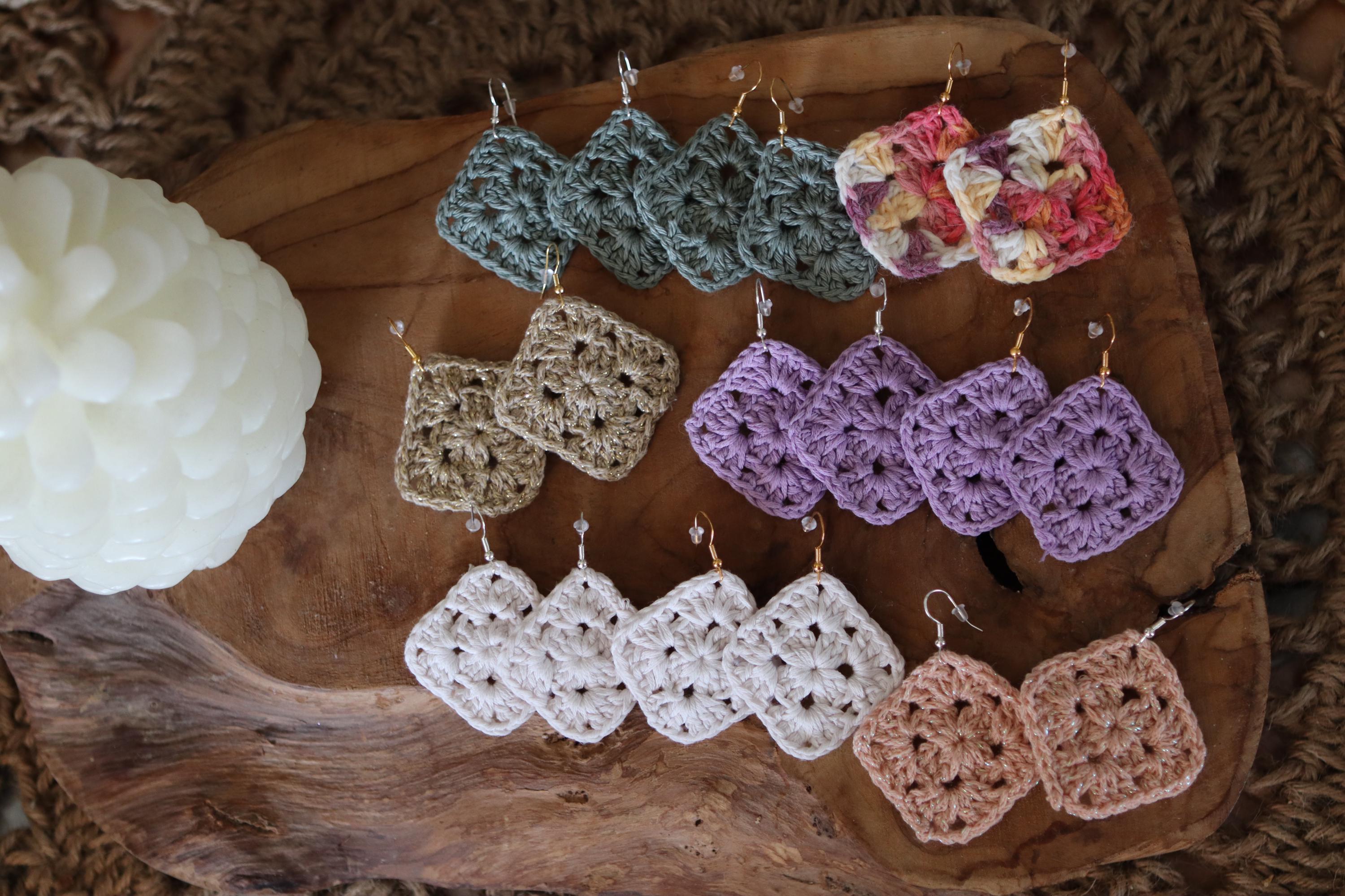 Boucles d'oreilles carrées