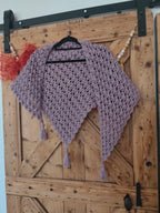 Sur Commande -Echarpe triangle cozy - Fait main au crochet