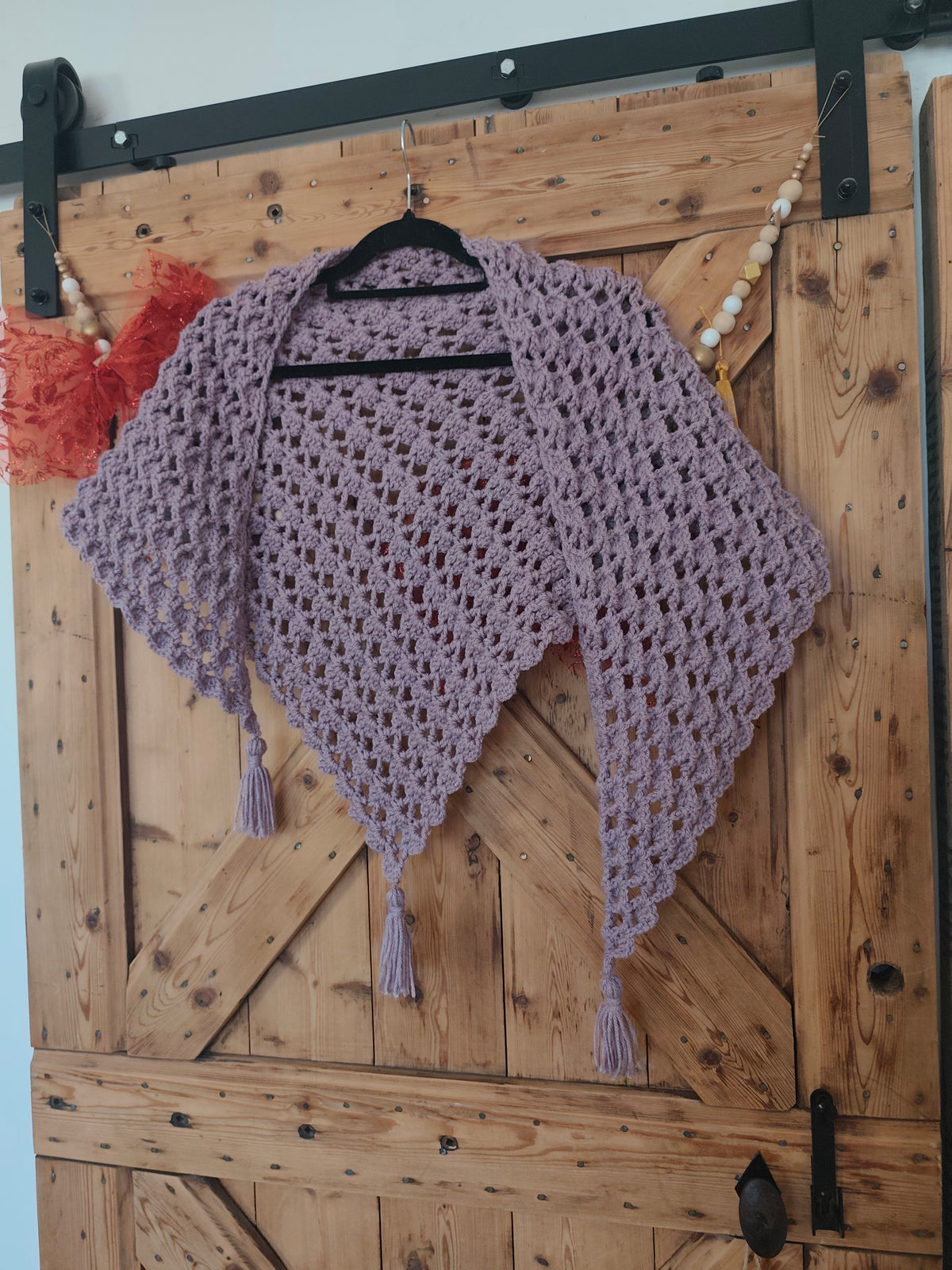 Sur Commande -Echarpe triangle cozy - Fait main au crochet