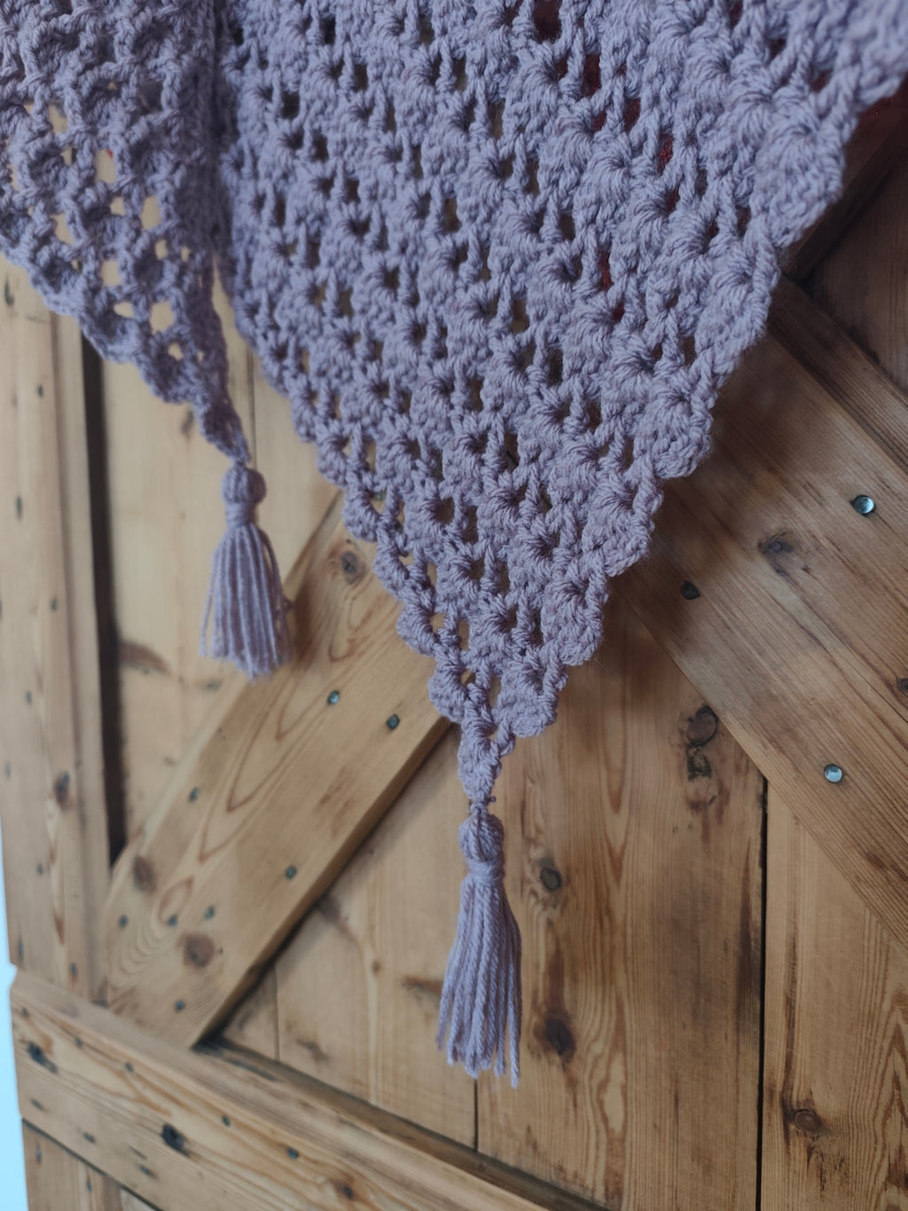Sur Commande -Echarpe triangle cozy - Fait main au crochet