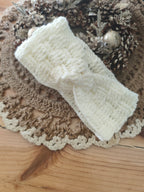 Bandeau au crochet torsadé - Modèle avec motif en relief fait main