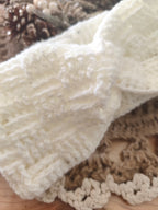 Bandeau au crochet torsadé - Modèle avec motif en relief fait main