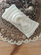 Bandeau au crochet torsadé – Modèle classique fait main