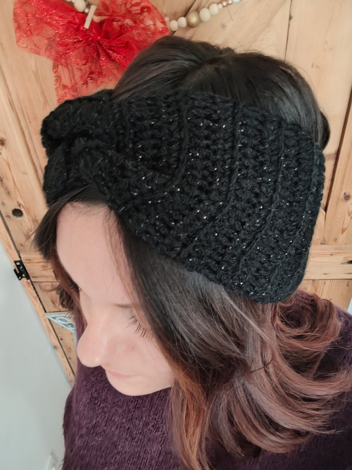 Bandeau au crochet torsadé – Modèle classique fait main