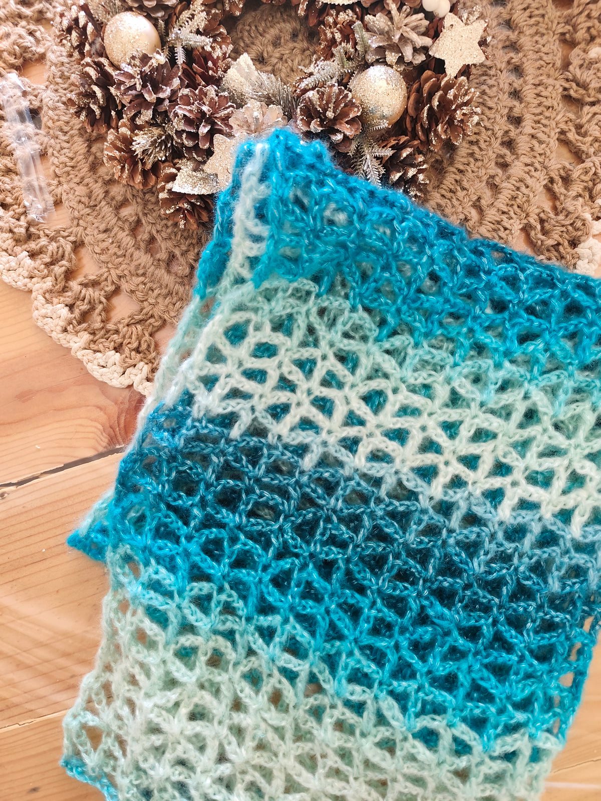 Écharpe effet nuage – Fait main au crochet