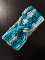 Bandeau au crochet torsadé - Modèle avec motif en relief fait main