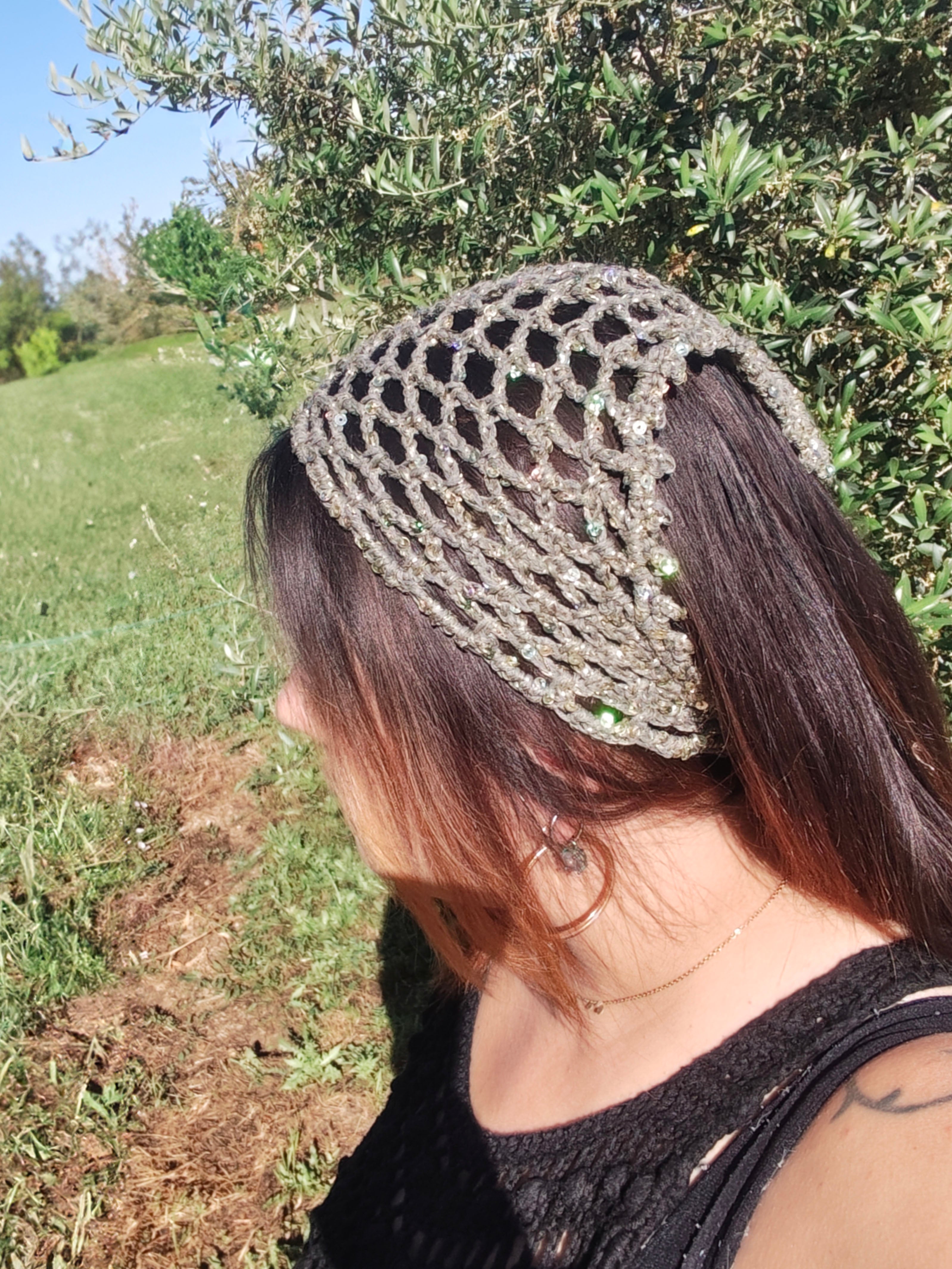Bandana Résille au crochet - Fait Main