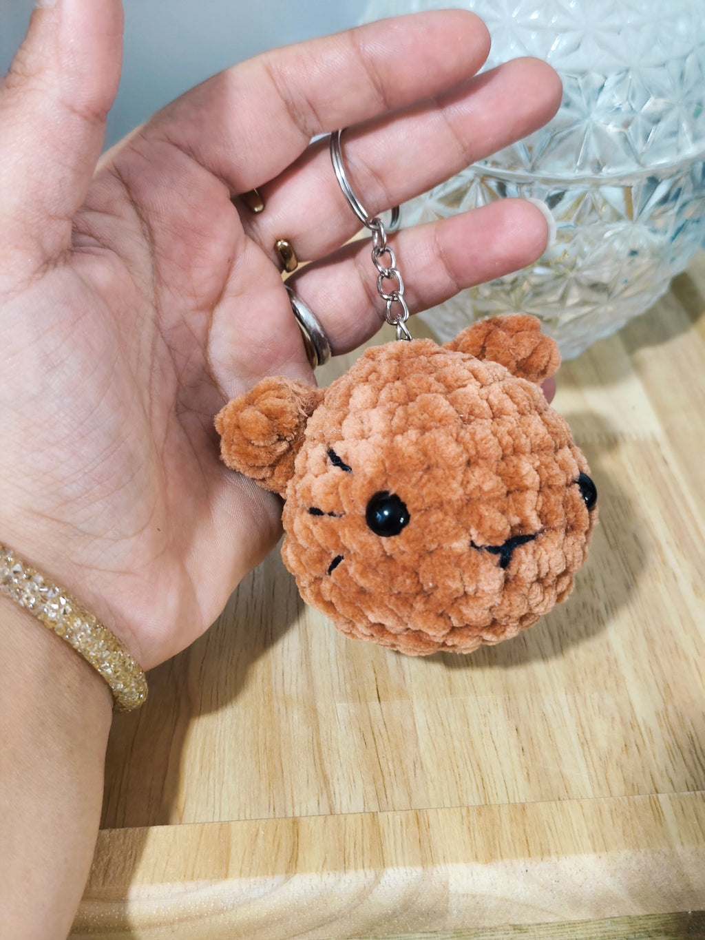 🐱 Porte-clés tête de chat – Fait main 🧶