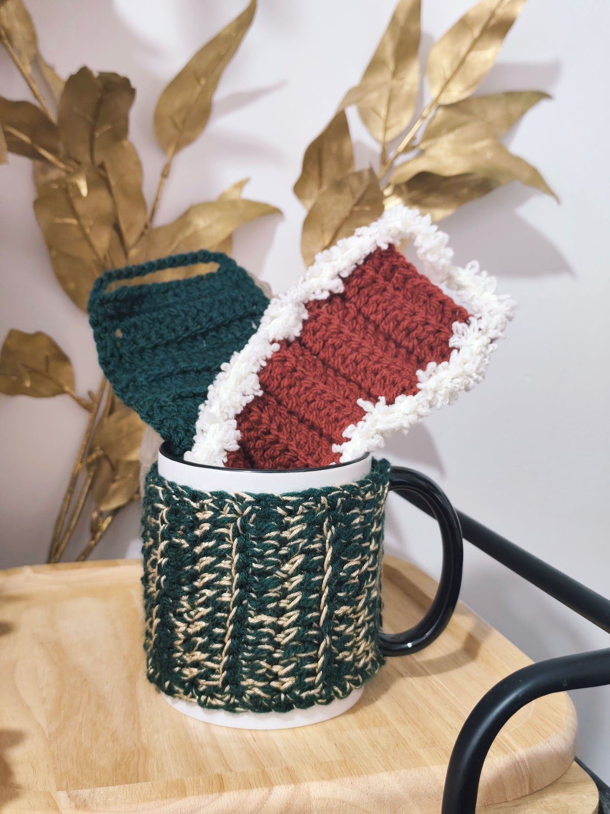 ☕ Chauffe-mug au crochet – Personnalisable 🧶✨