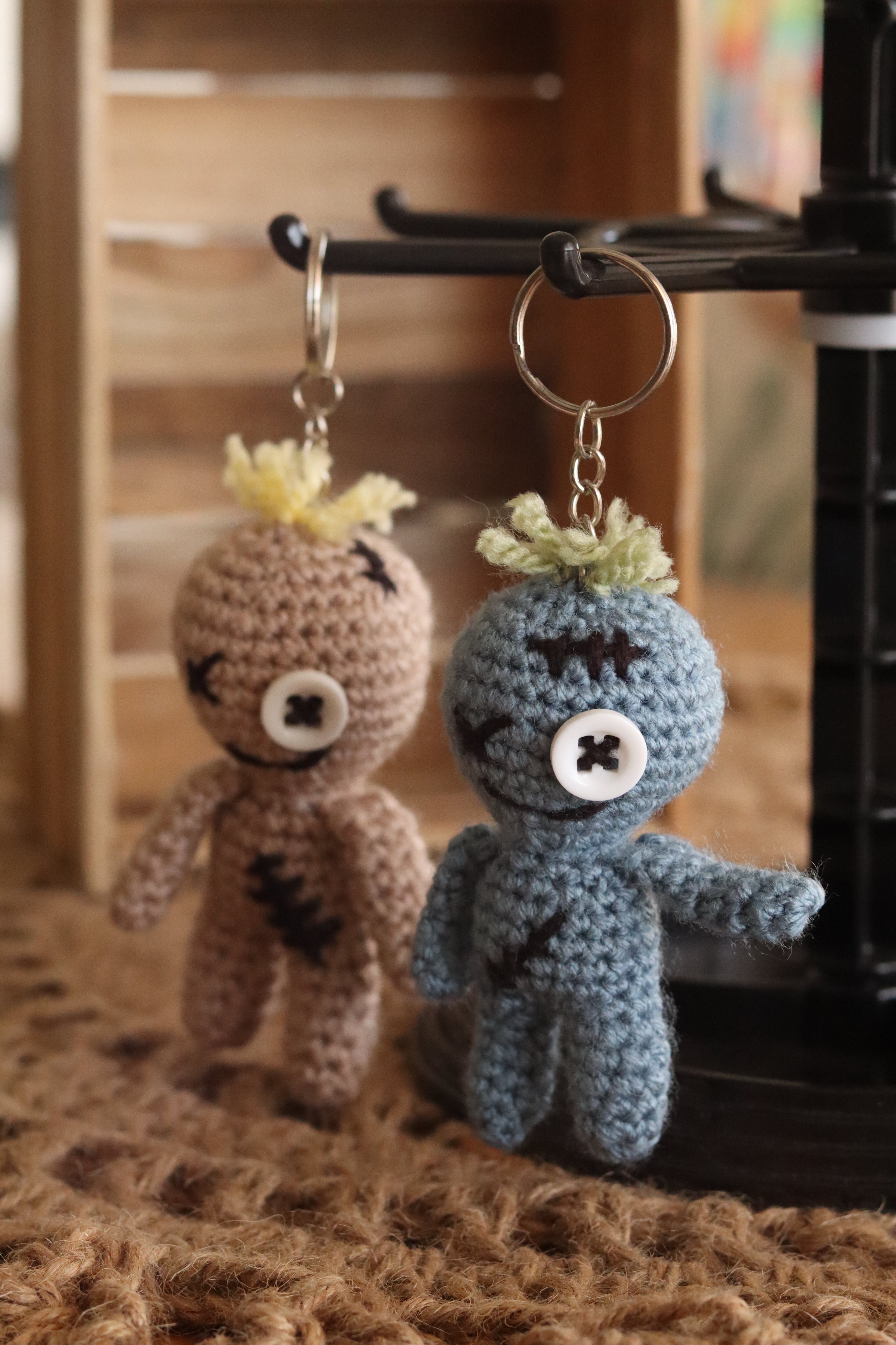 Porte-clé Poupée Vaudou – Création Artisanale Fait Main