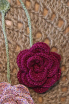 Marque page Rose au Crochet - Fait Main