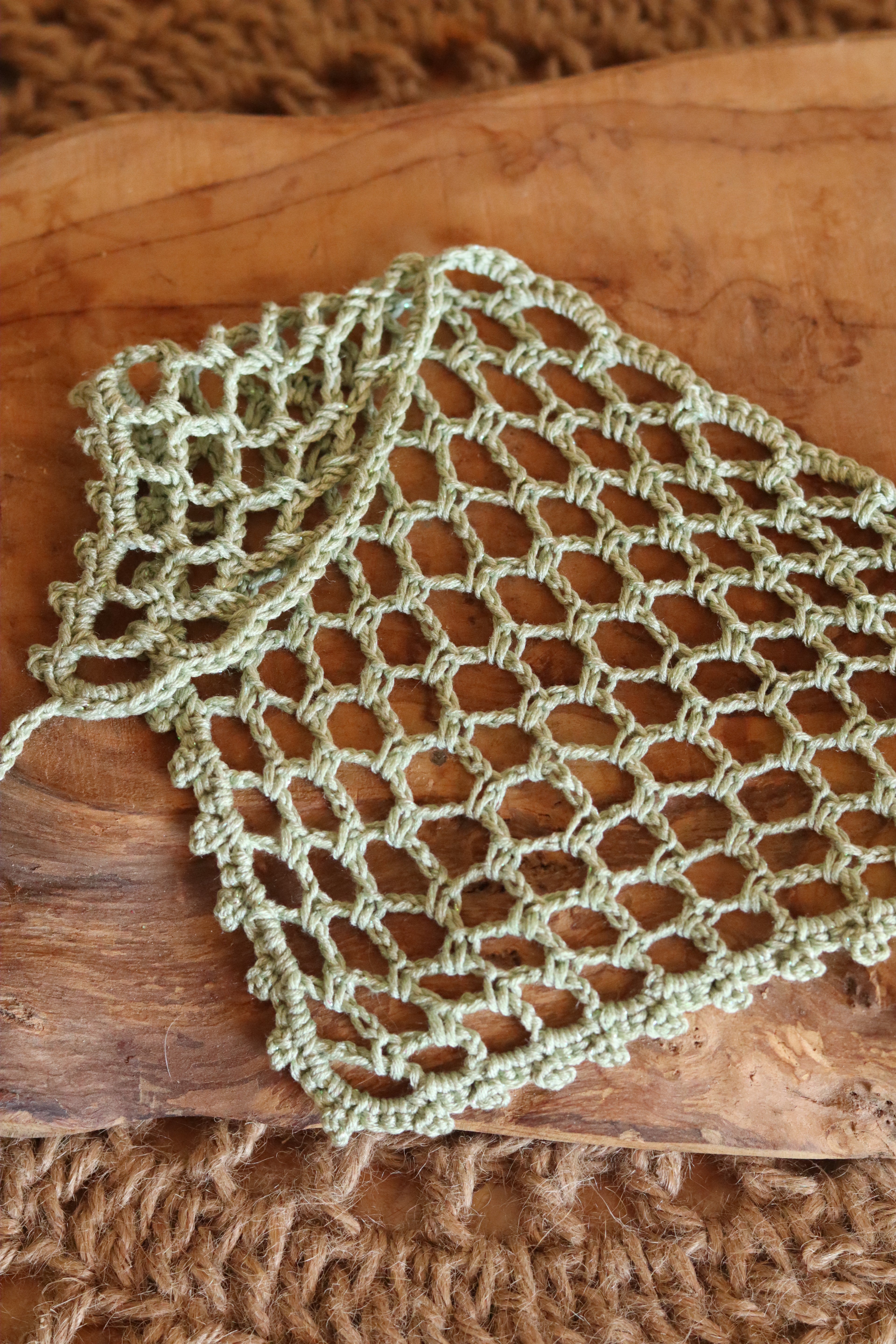 Bandana Résille au crochet - Fait Main