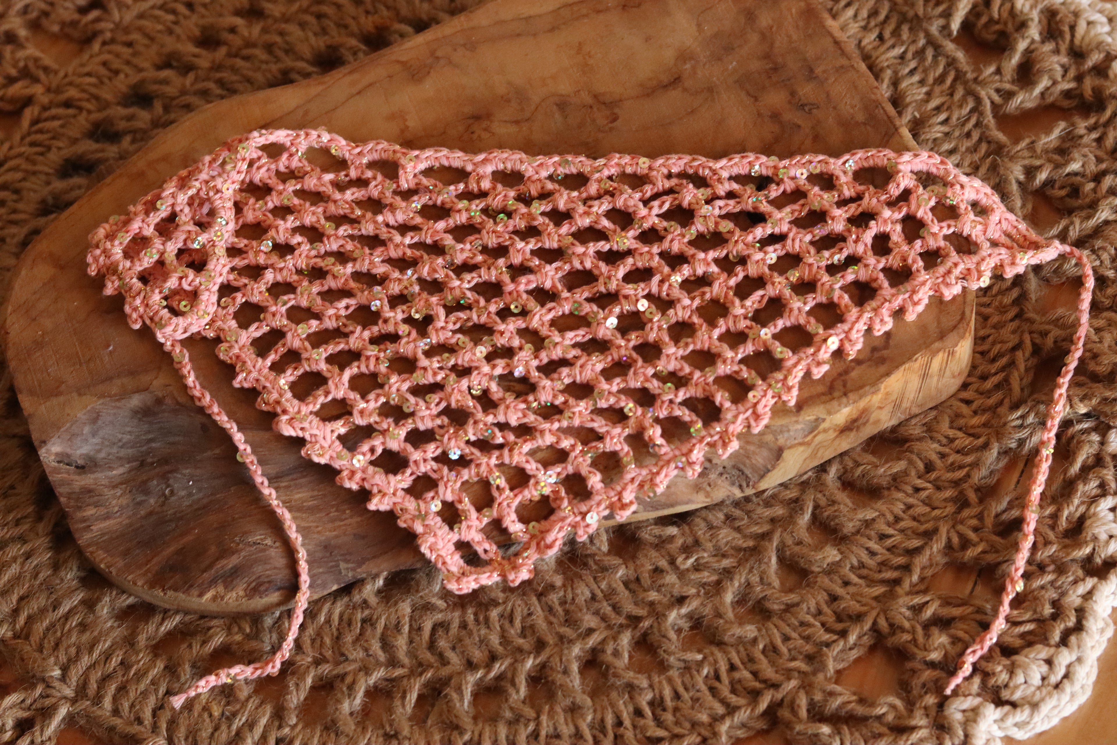 Bandana Résille au crochet - Fait Main