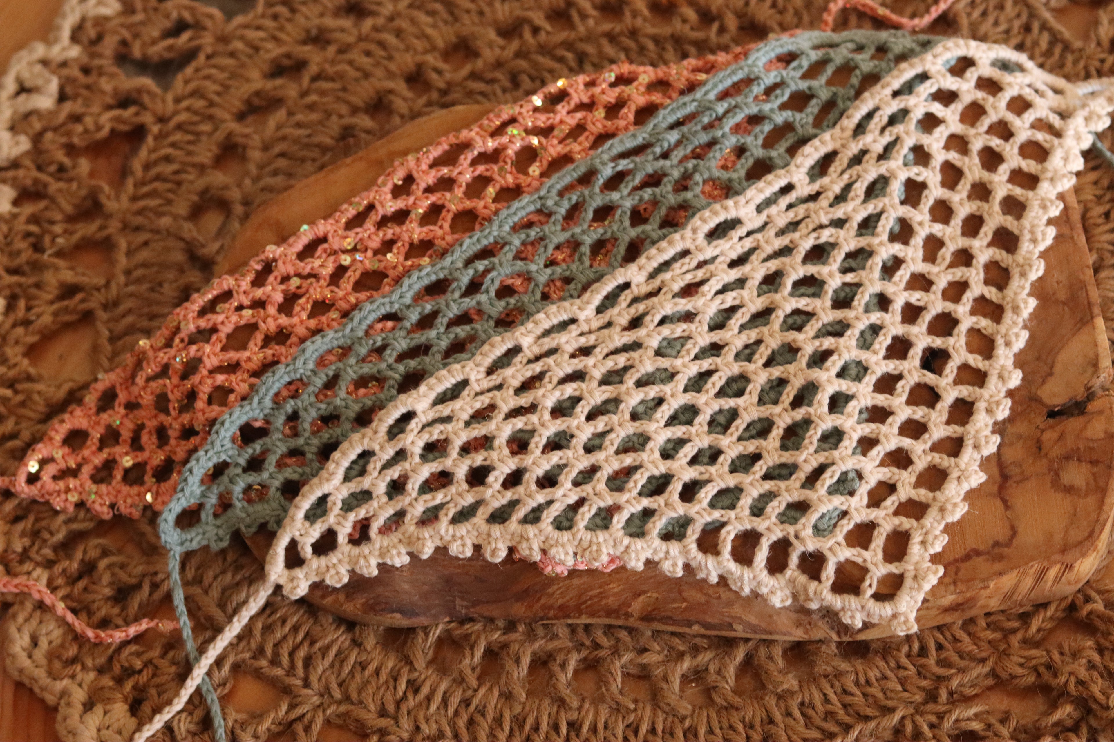 Bandana Résille au crochet - Fait Main