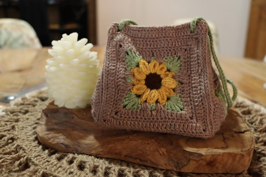 Différents modèles Sac au crochet "Le P'tit Carré" - Fait main