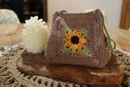 Différents modèles Sac au crochet "Le P'tit Carré" - Fait main