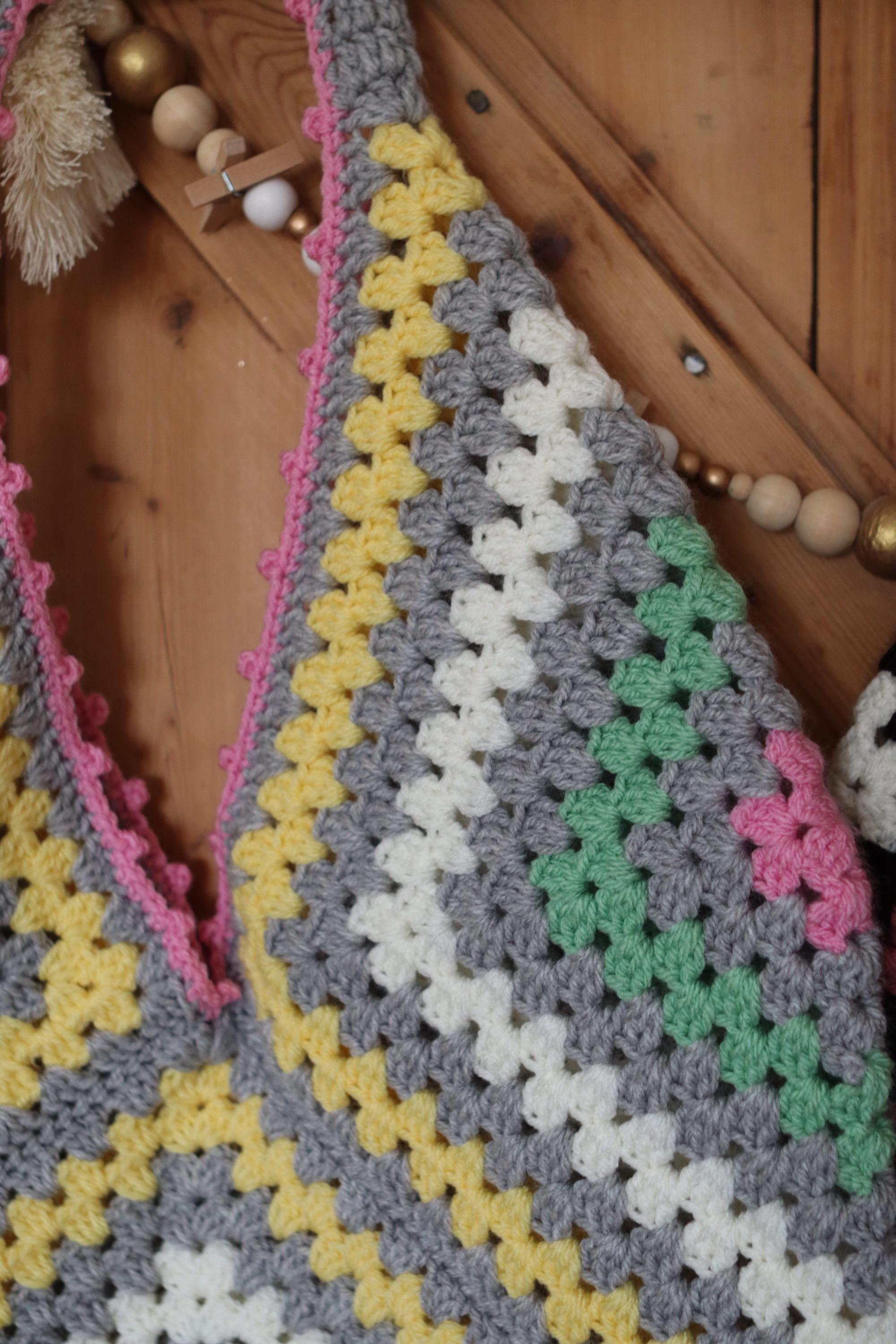 Tote bag granny square deux formats - Fait Main - Personnalisable