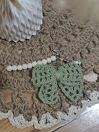Porte-clés nœud au crochet – Fait main – Plusieurs coloris