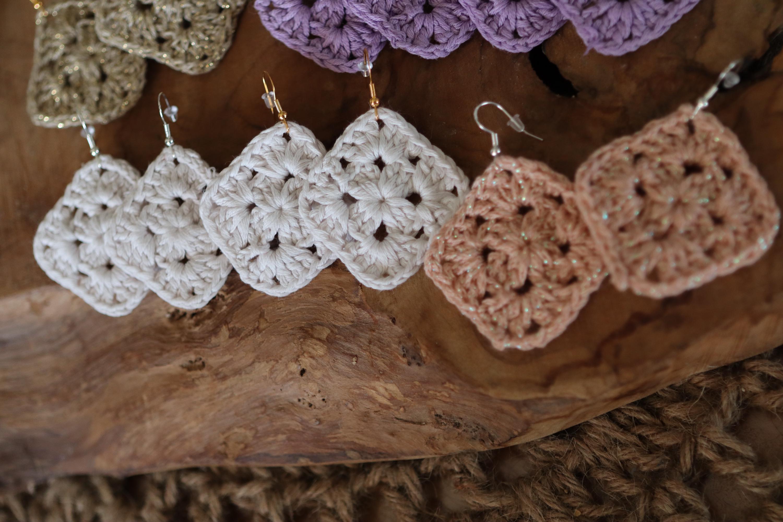 Boucles d'oreilles carrées