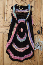 Gilet Mandala Rond au Crochet – Kimono Bohème Femme – Fait Main – Personnalisable– Ø 1 m