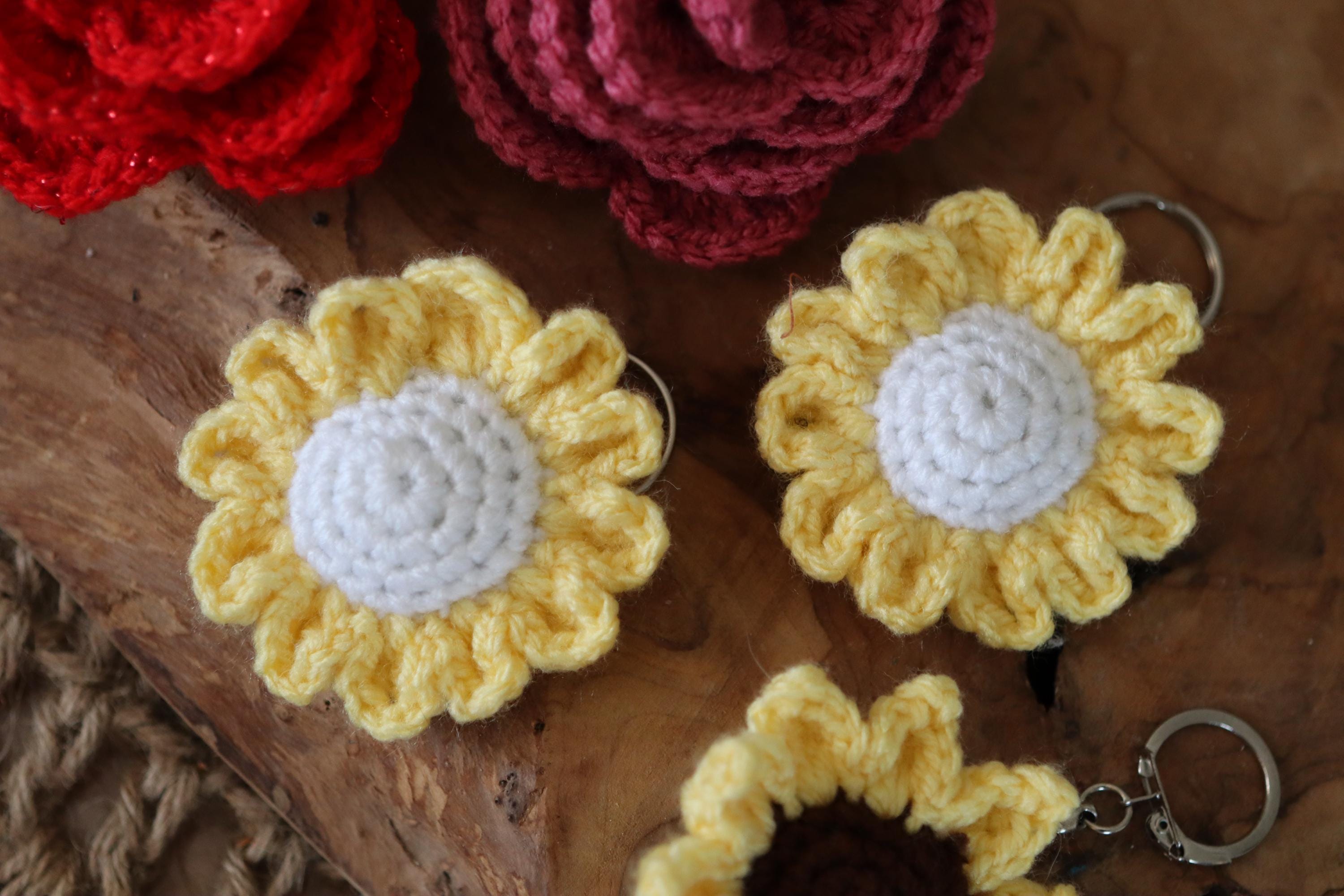 Porte-clé Fleur fait main - Différents modèles