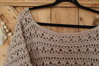 Pull crochet épaules dénudées