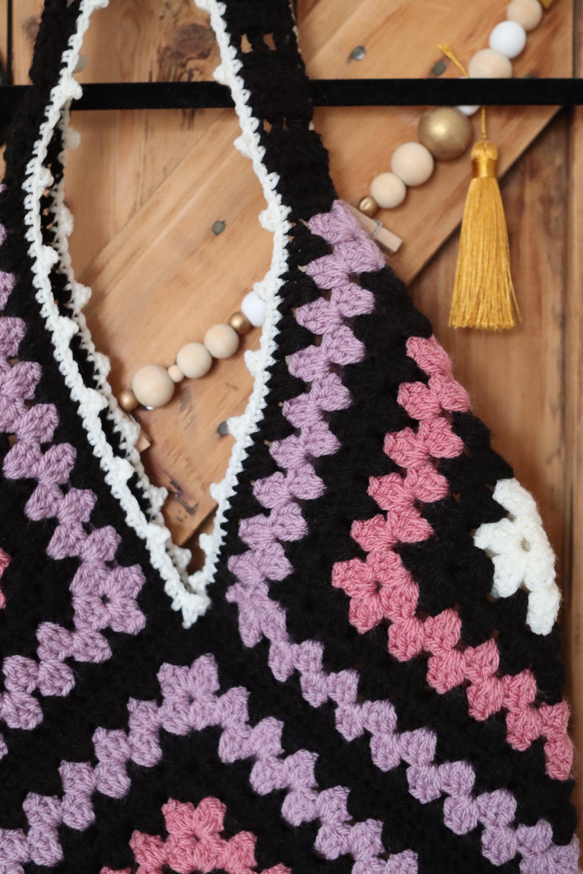 Tote bag granny square deux formats - Fait Main - Personnalisable