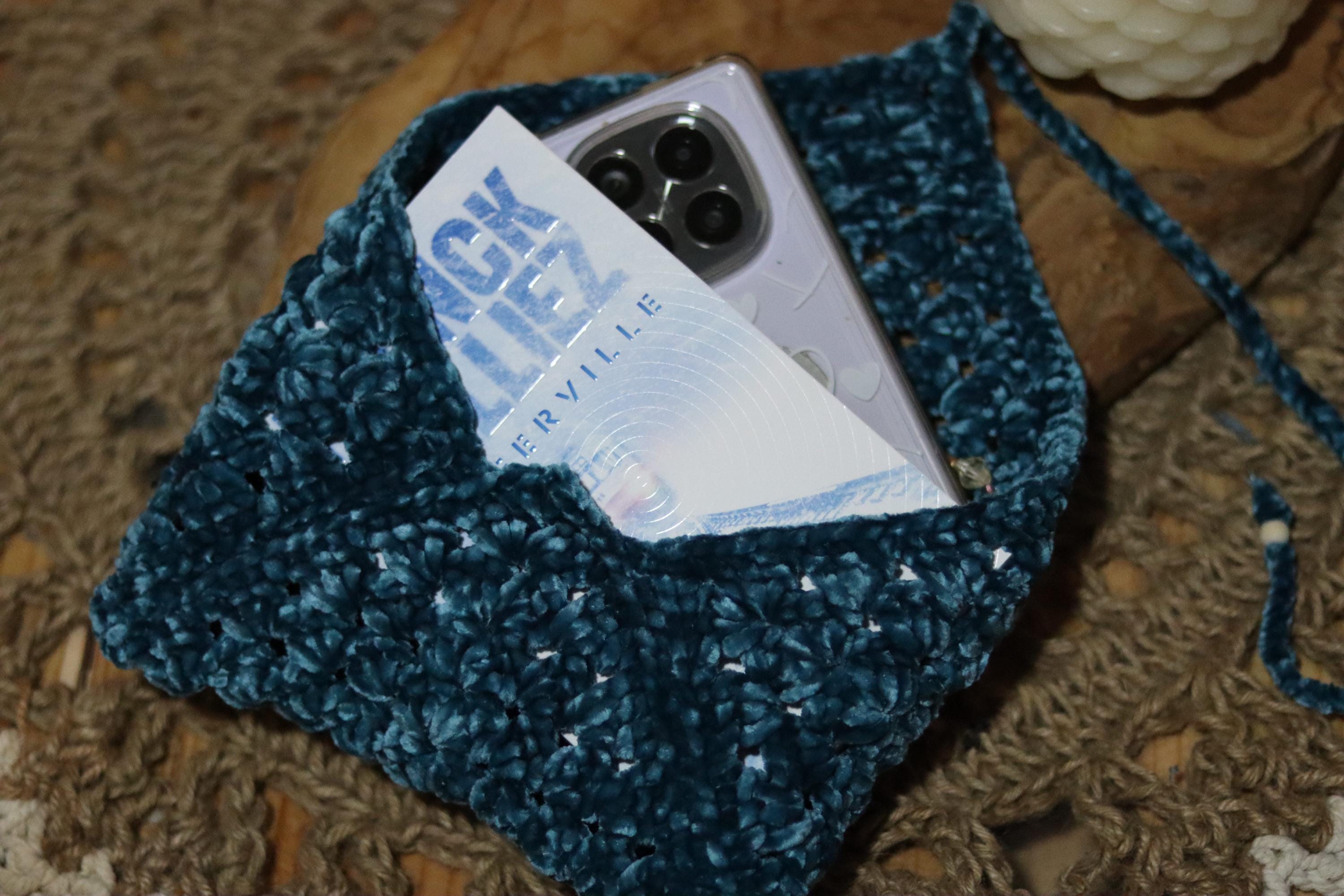 Petite pochette – Fait main avec amour - Effet velour