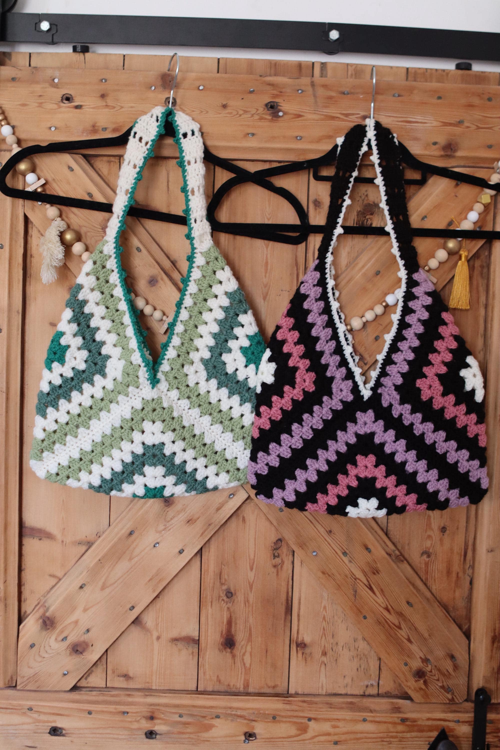 Tote bag granny square deux formats - Fait Main - Personnalisable